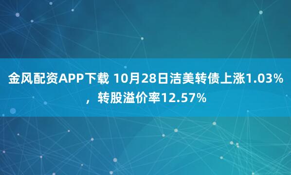 金风配资APP下载 10月28日洁美转债上涨1.03%，转股溢价率12.57%